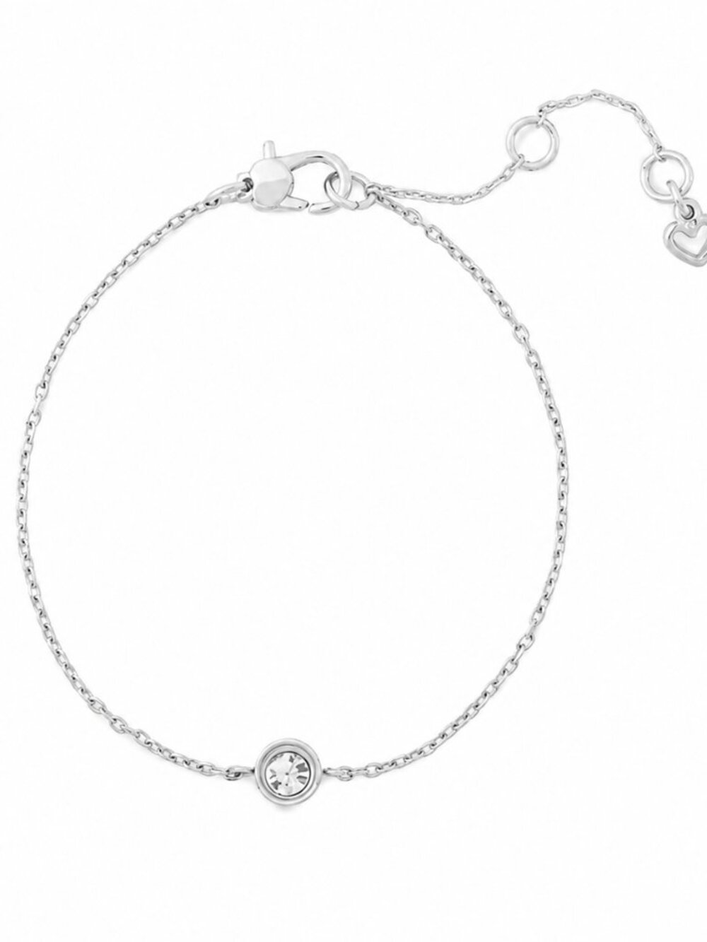 Kate Spade Set In Stone Solitaire Bracelet in SIlver - NWT $58 MSRP - Picture 1 of 8